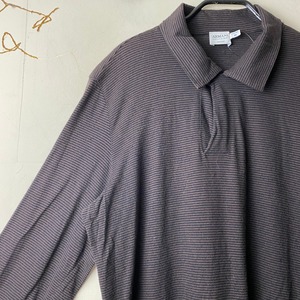 ARMANI COLLEZIONI border pattern pullover knit shirt