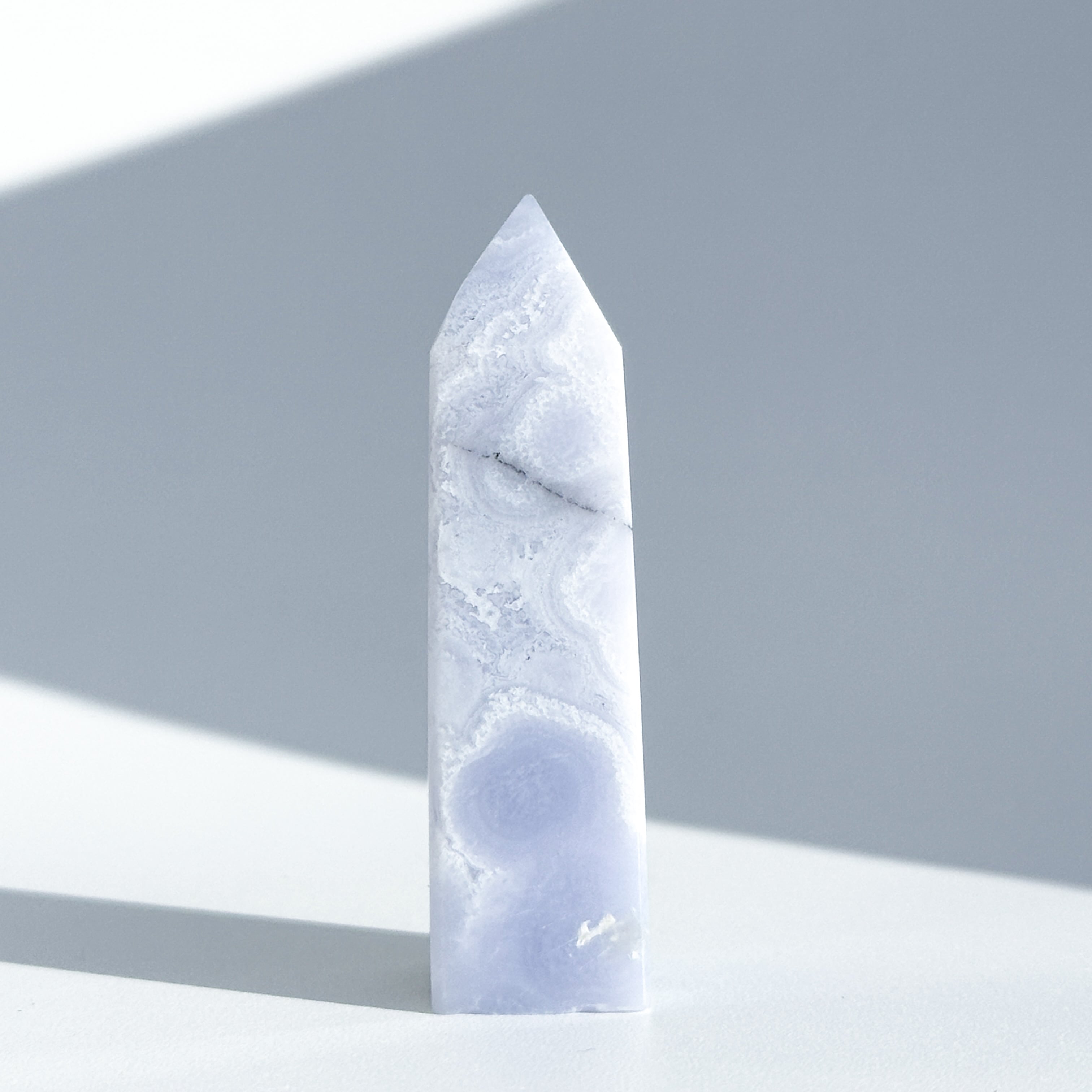 ブルーレースアゲート タワー01◇ Blue Lace Agate ◇天然石・鉱物