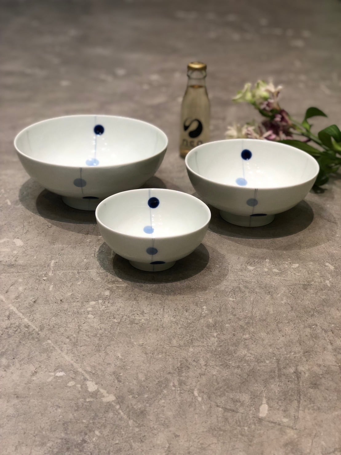 波佐見焼 太一窯 ミモザ 茶碗 青 | Pay ID
