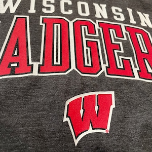 【Fanatics】カレッジ ウィスコンシン大学 ロゴ Tシャツ Wisconsin Badgers フットボール L US古着