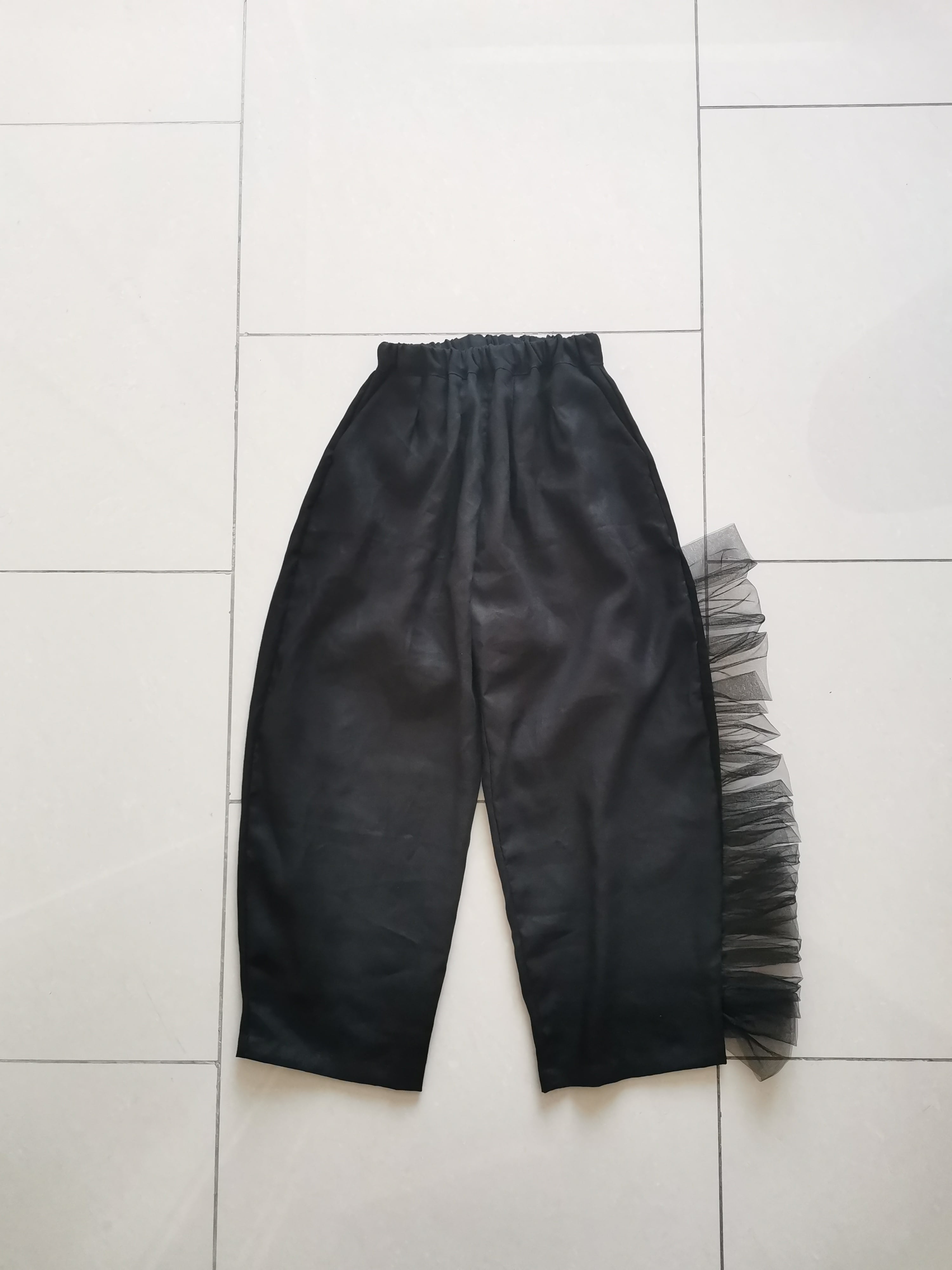 上質リネン　エッグパンツ　厚手　黒　ハンドメイド 上質リネン エッグパンツ 厚手 黒 ハンドメイド 【公式通販】