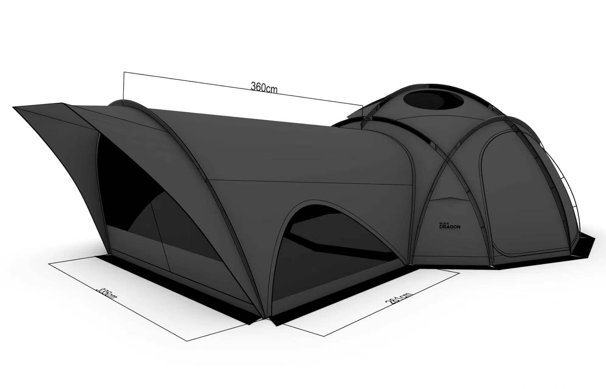 送料無料] BLACK DRAGON S480専用 拡張前室（Vestibule） | Black