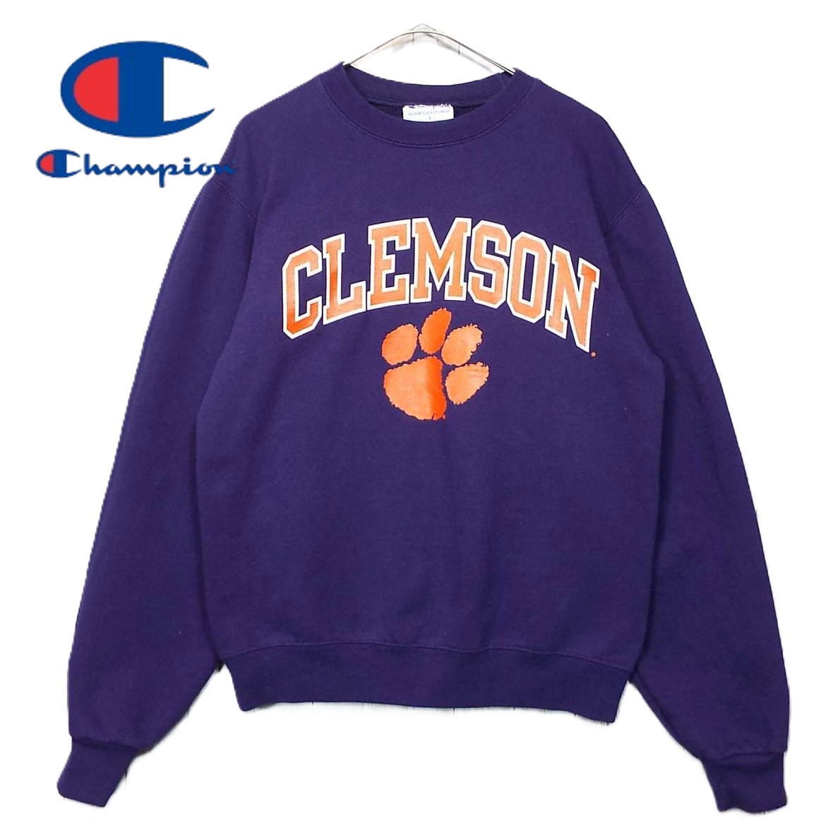 カレッジロゴ】champion チャンピオン Clemson University クリムゾン