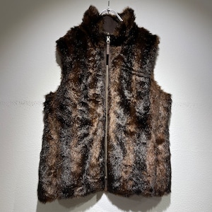 used reversible fur vest