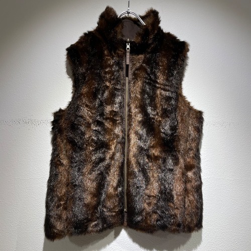 used reversible fur vest