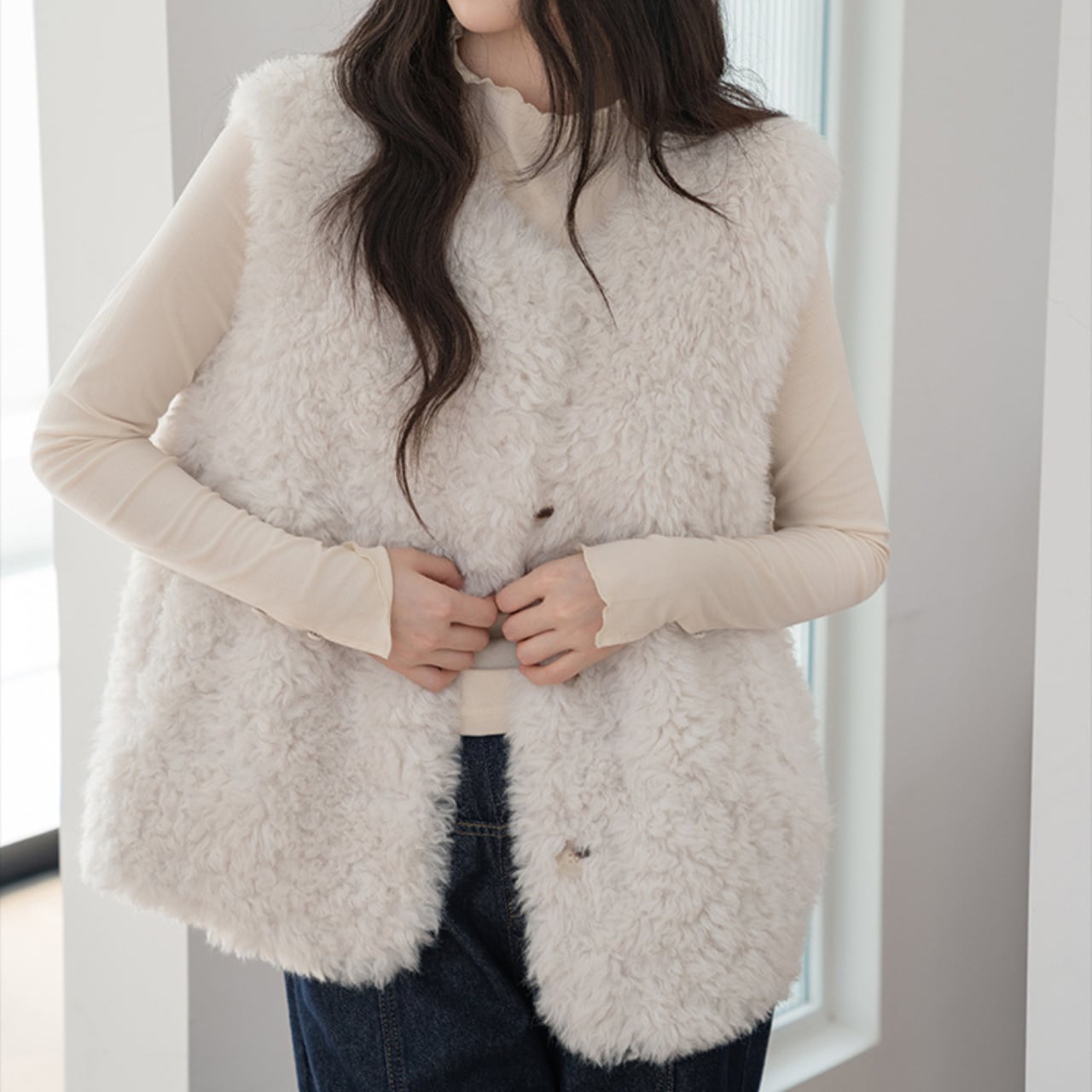 フラッフィーノーカラーベスト BT3504