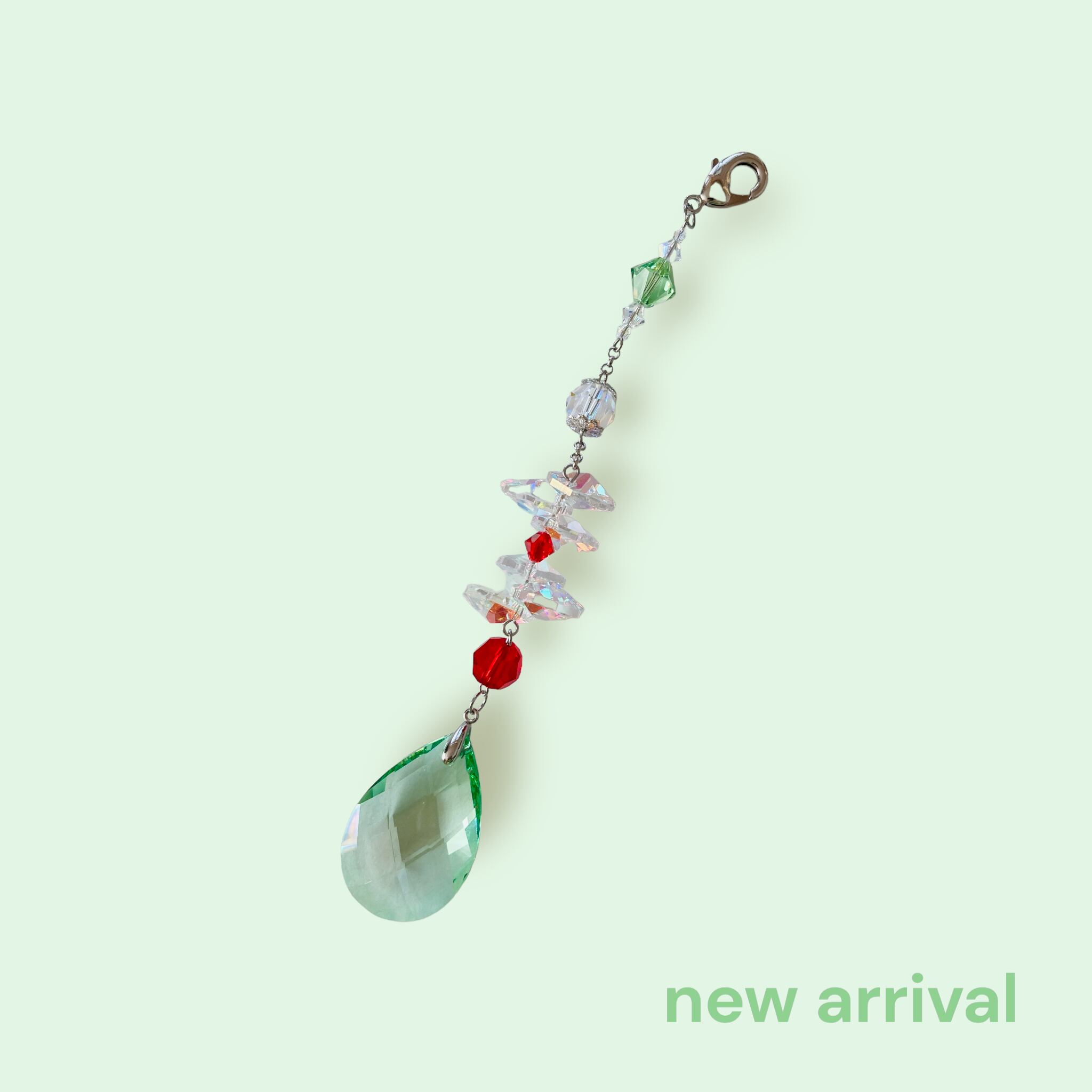 しずく型スタンドサンキャッチャー（39mm グリーン） | Leaf House