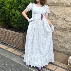 60's70's flower print dress