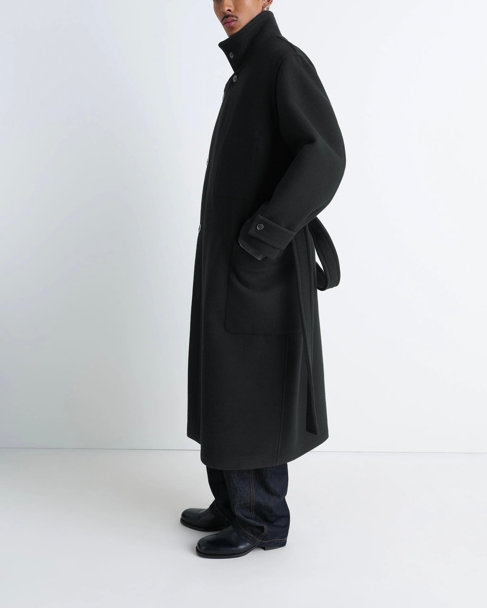 LEMAIRE / WRAP COAT -black- | LA VILLA ROUGE