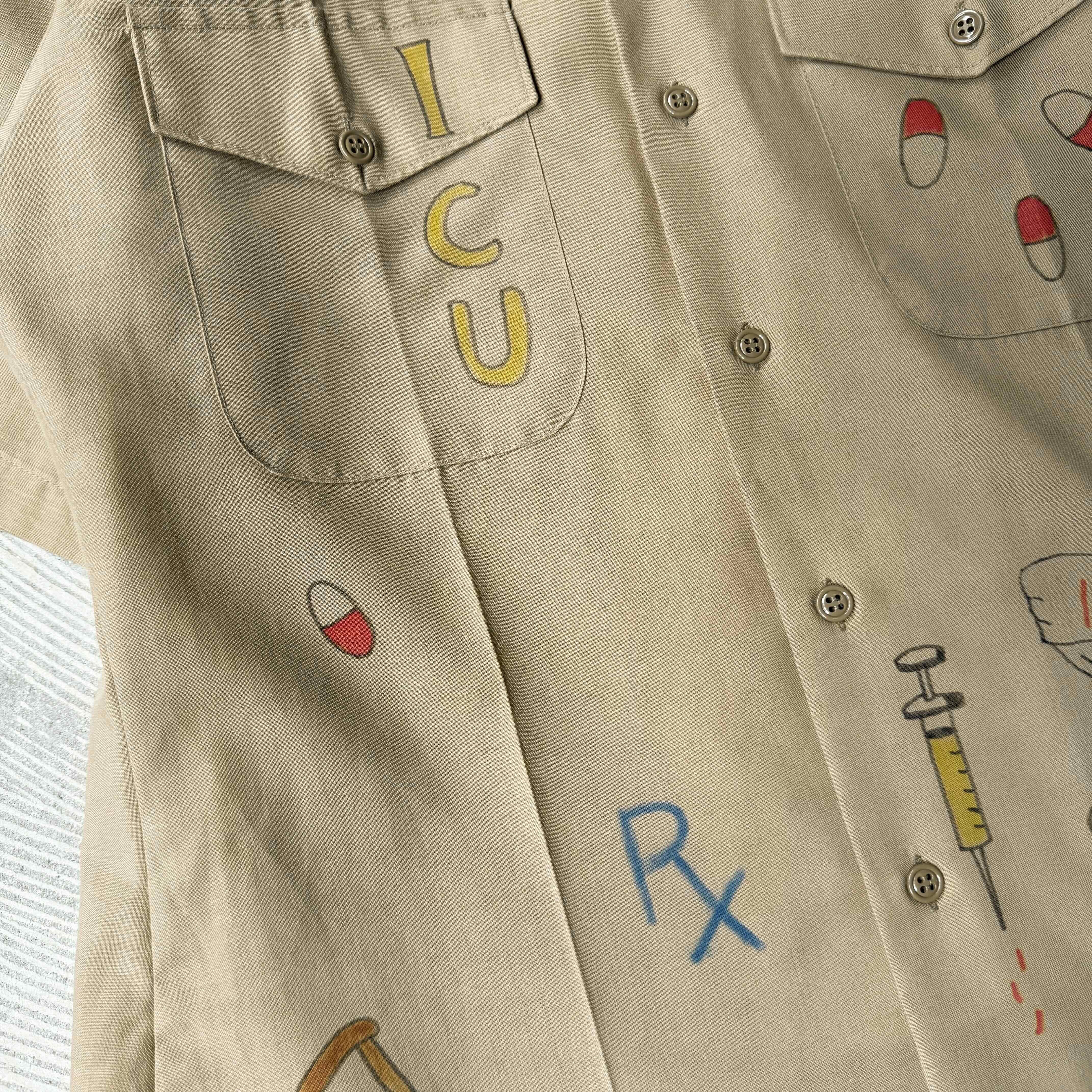 ヴィンテージスペシャル30S40S50Sミリタリーハンドペイント 1980's VINTAGE ART HAND PAINT MILITARY S/S SHIRT / 80年代