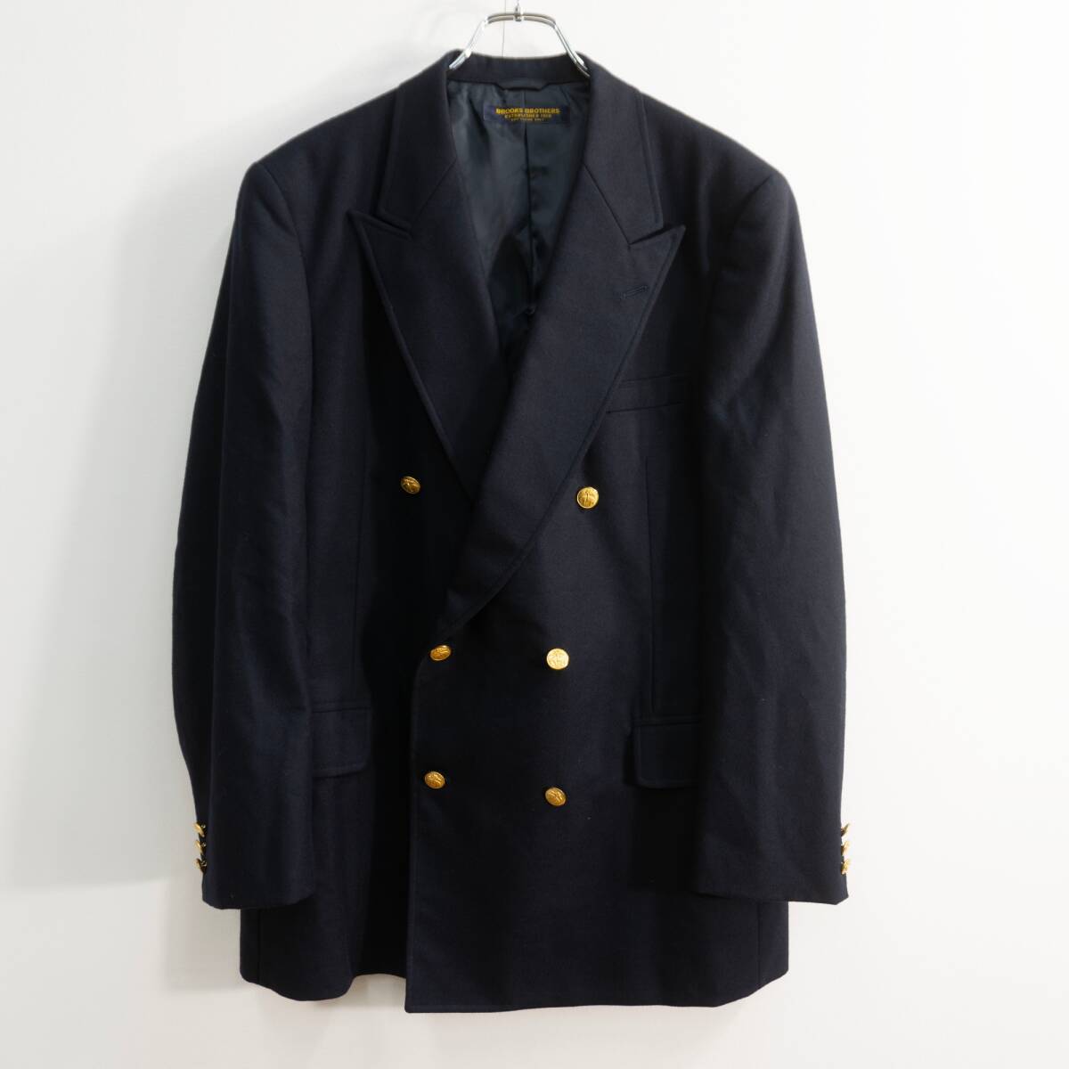 最高級品】BROOKS BROTHERS【テーラードジャケット /紺ブレ】40SHT 金