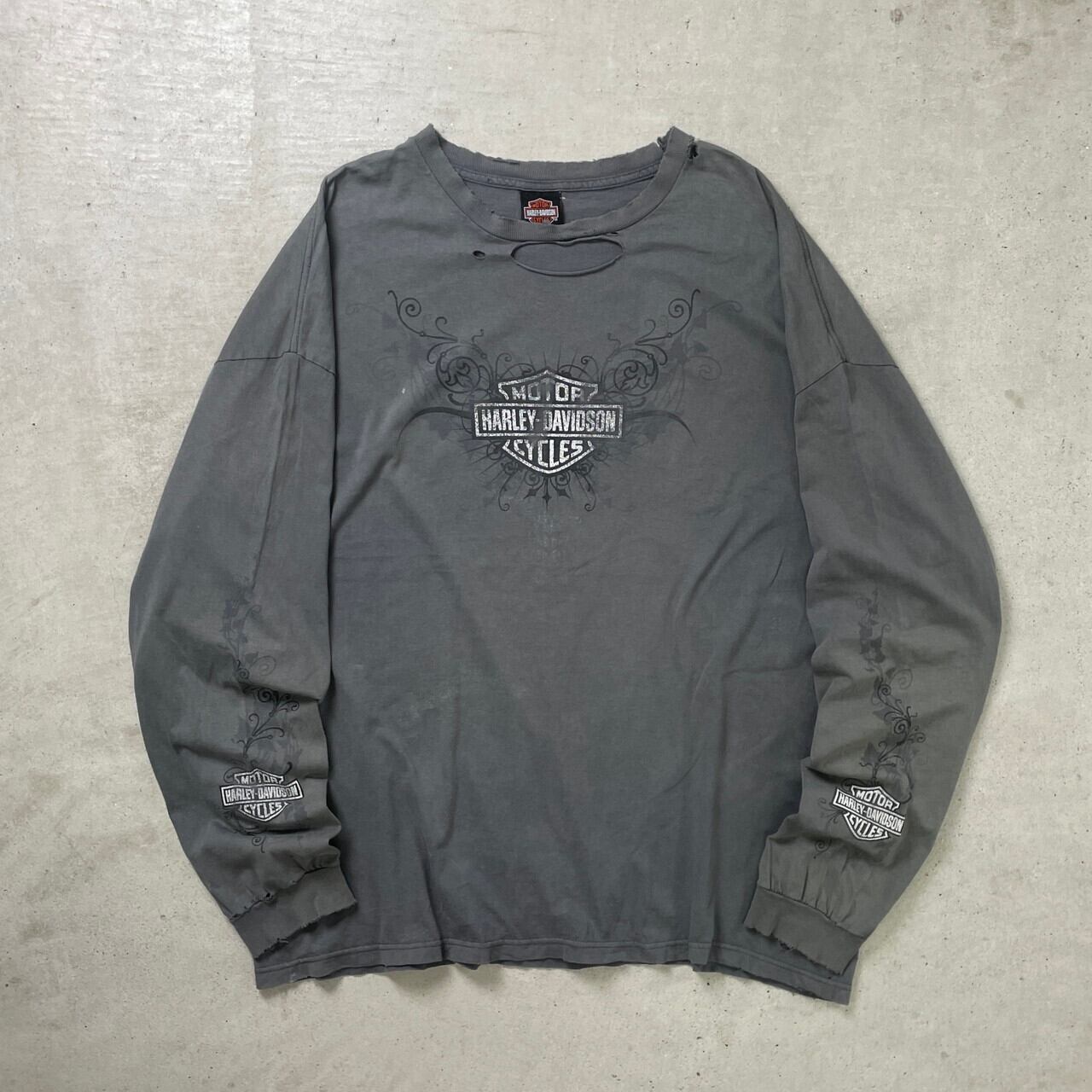 00年代 Harley-Davidson ハーレーダビッドソン ロングTシャツ ロンT 