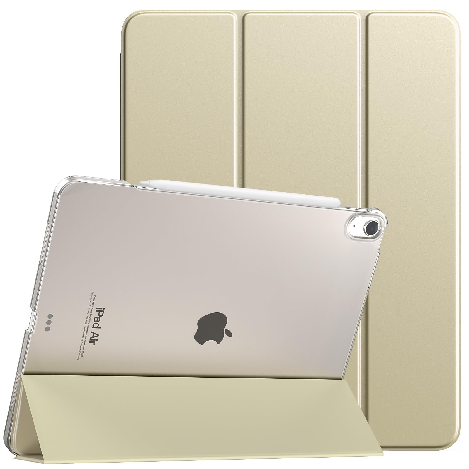 TiMOVO iPad Air 13インチ ケース M4/M3/M2 13インチ 半透明ハードカバー シャンパンゴールド