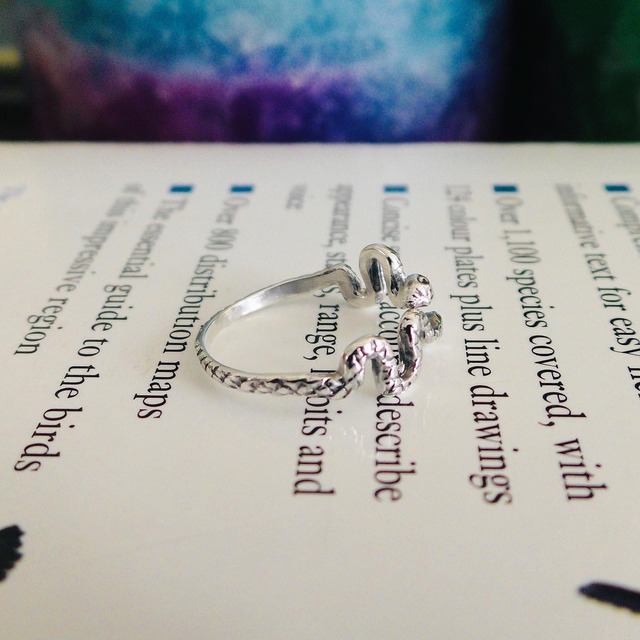 Snake ring silver 925 (SKA699)