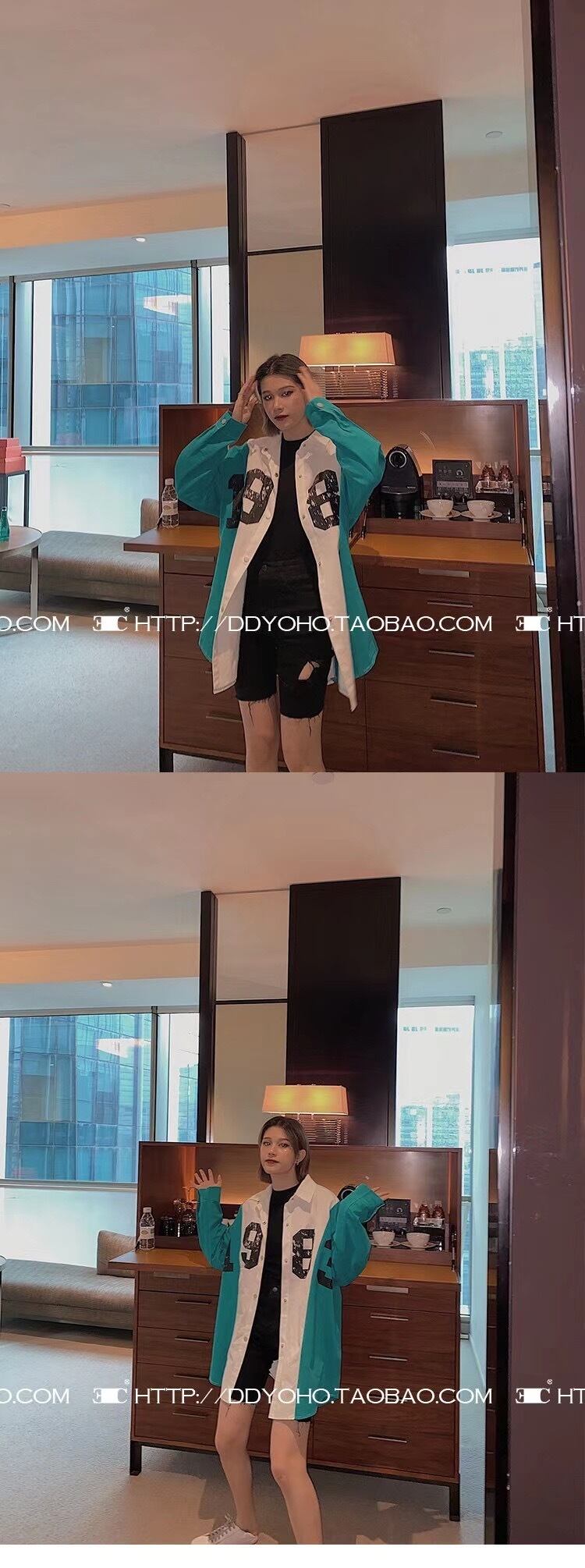 ロゴ入りシャツジャケット