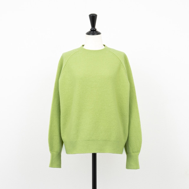【EMMACULATE／エマキュレイト】ラグランスリーブクルーネックプルオーバー（ライトグリーン）