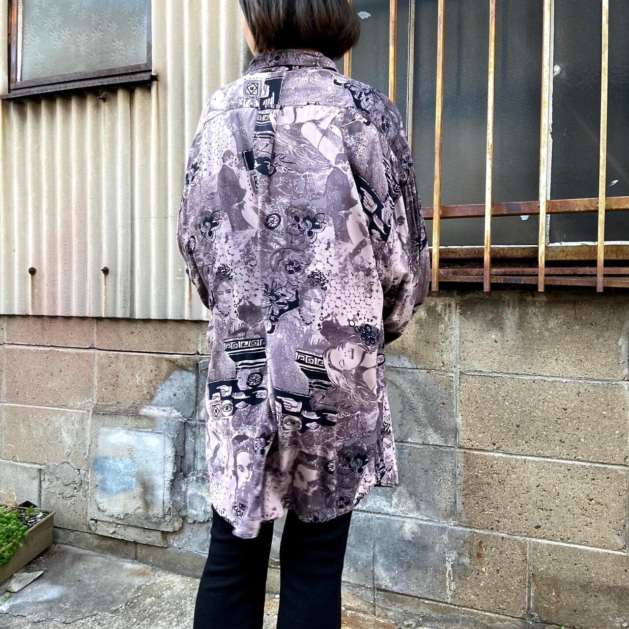 ビッグサイズ haupt ユーロブランド 長袖 レーヨン アート柄 フラワー