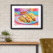 special tacos｜タコスをカラフルに抽象表現したポップアートポスター｜モダンインテリアに映えるユニークデザイン｜日本製アートA3ポスター