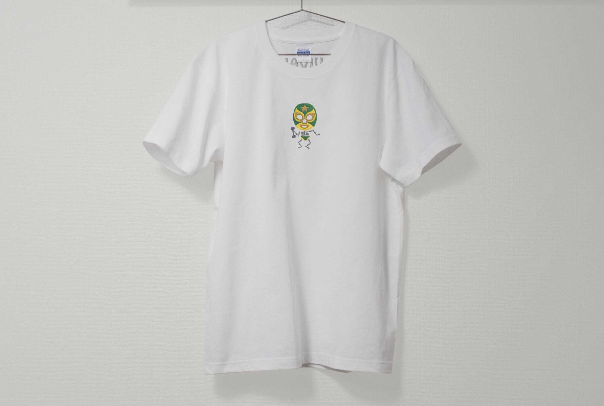 刺繍☆T-shirt／マスクマンだった人（緑✕金）