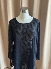Wild Rose black sheer tunic-4712-5