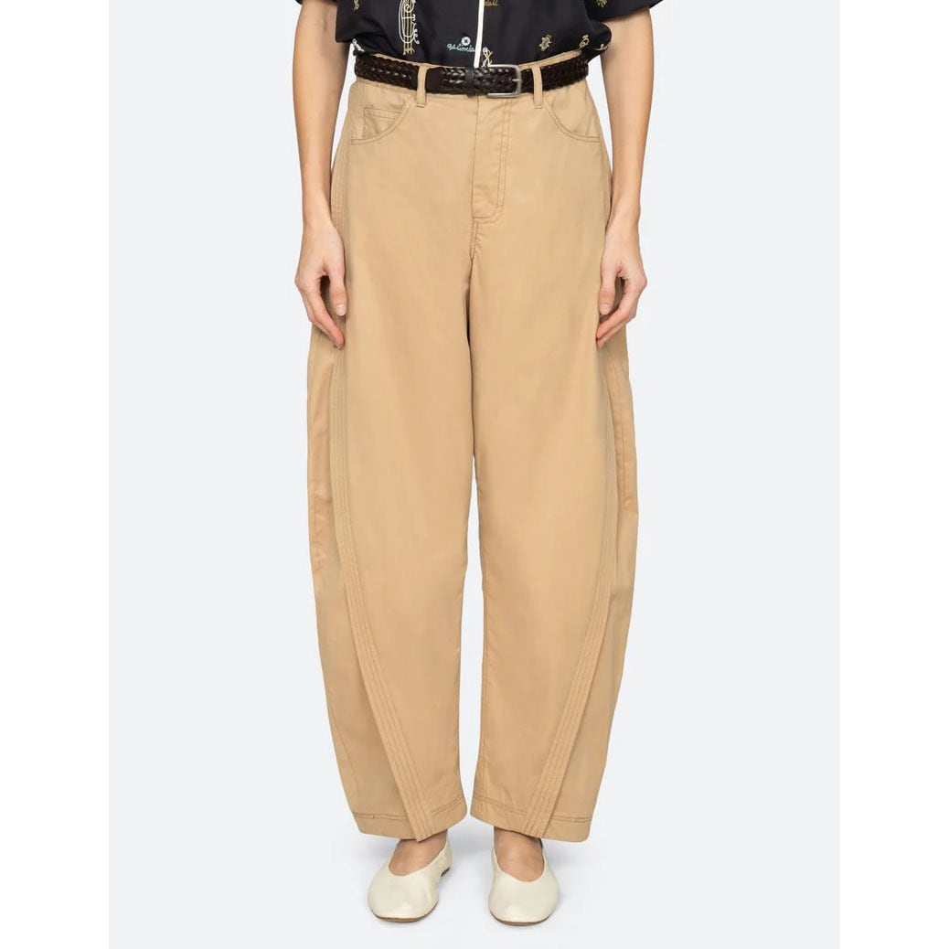 SEA NY ODESSA WORKWEAR BARREL PANTS KHAKI