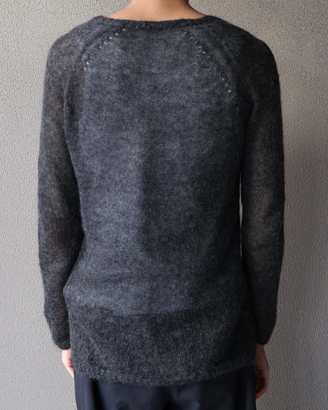 v neck sheer knit