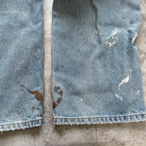 襤褸メキシコ製 デニム ダブルニー Carhartt B73 DST 33×32 詳細写真18