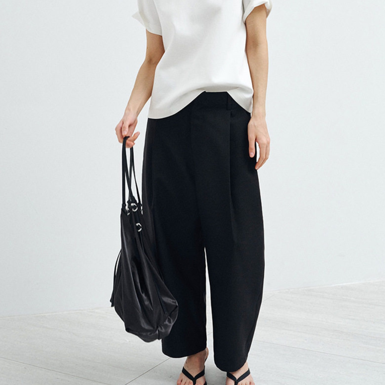 Center Press Wide Pants T4372