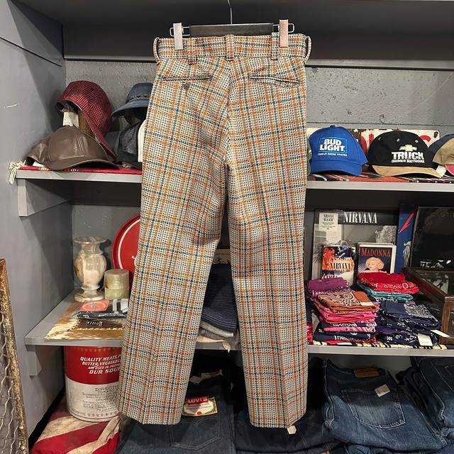 70s JC Penney Plaid Flare Slacks VOSTOK