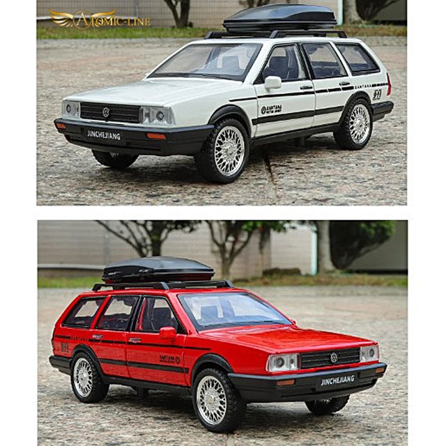 フォルクスワーゲン SANTANA サンタナ ワゴン 1/32 ミニカー 全3色 ライト点灯 合金モデル 模型 ジオラマ