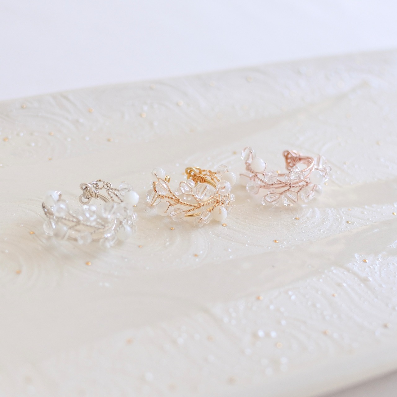 結わい(小)イヤカフ（ピンク）