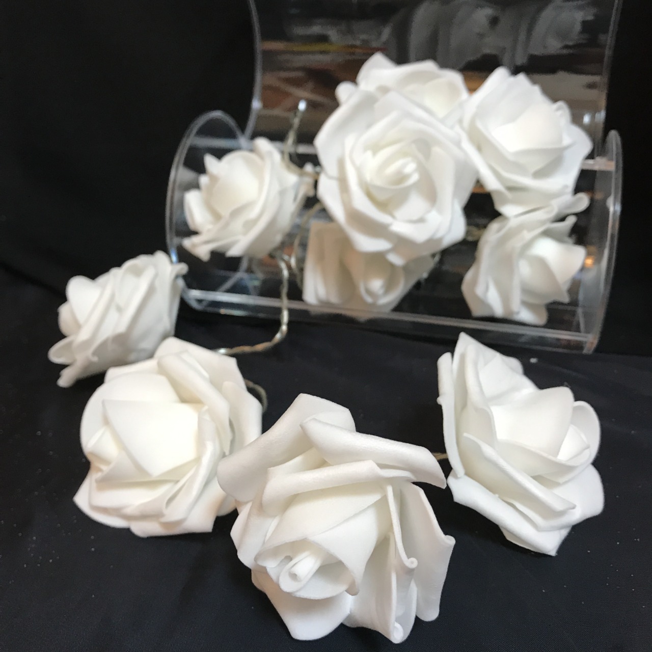 バラ 薔薇 ローズ ガーランド レインボー LED イルミネーション バラ 薔薇 ローズ ガーランド レインボー LED イルミネーション