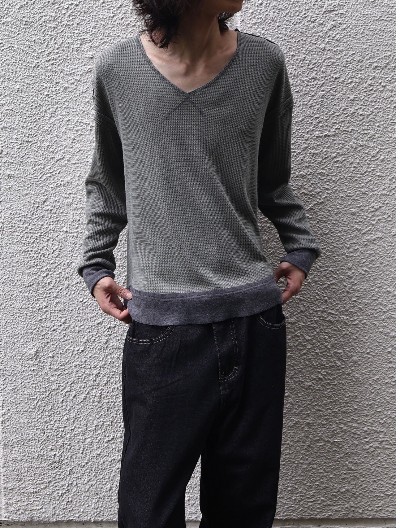 patchwork design thermal top