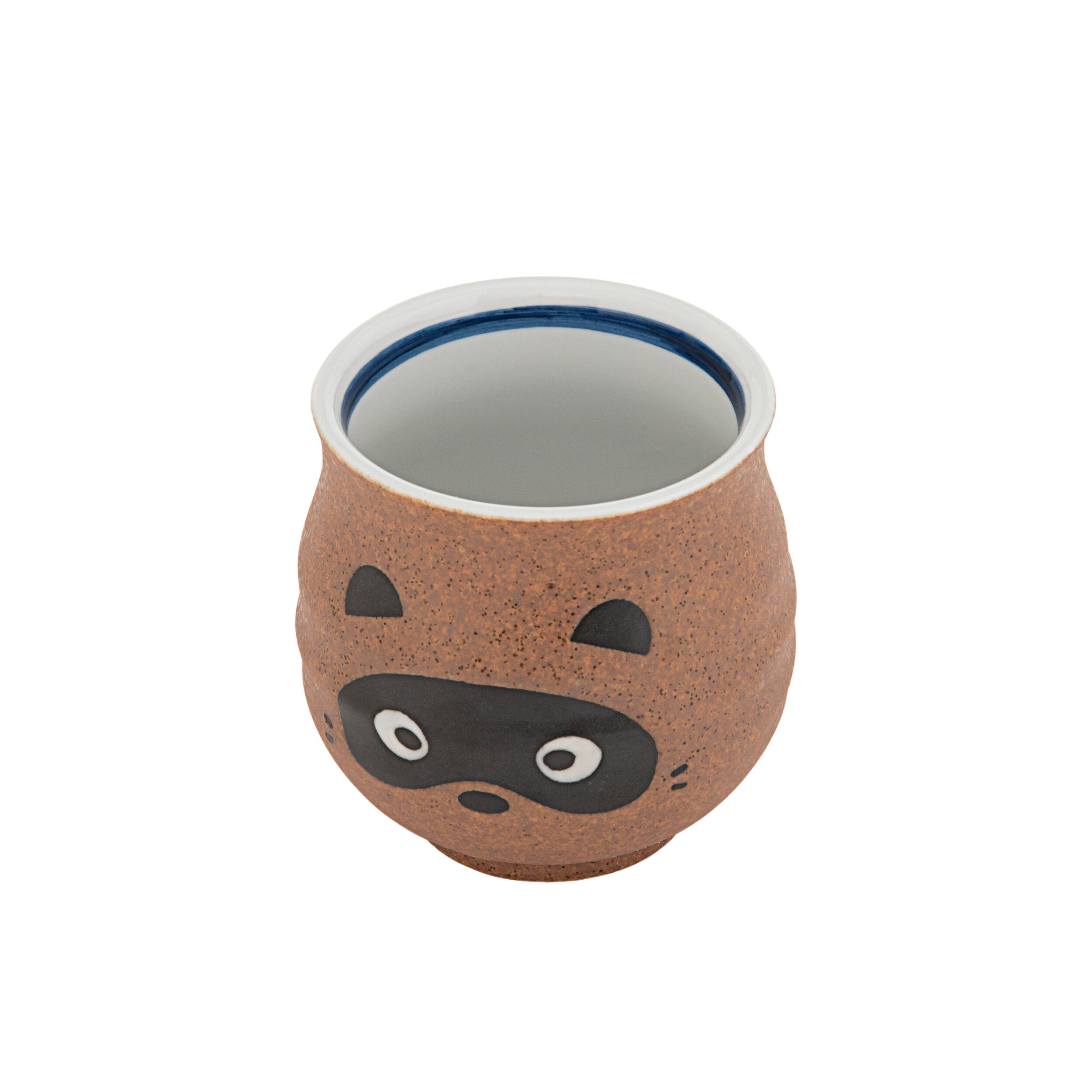 たぬき ポン太 湯呑み（大） | 山淳製陶所