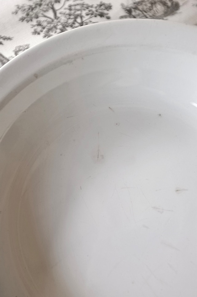 1920s~ France 29c Sarreguemines 白の集約とサラディエ 大鉢