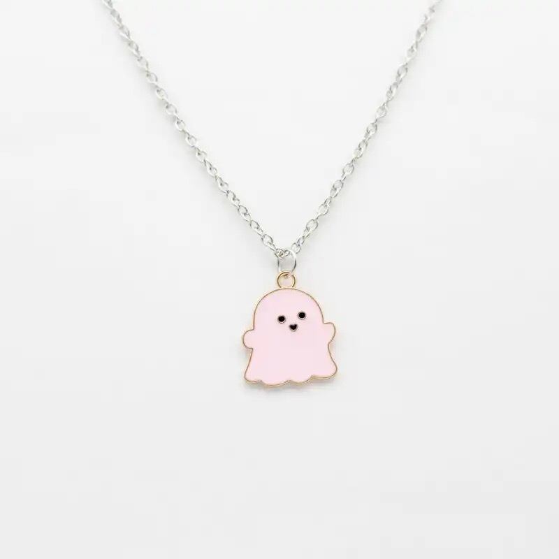 新品】ネックレス おばけ 可愛い ゴースト お化け カップル ペア