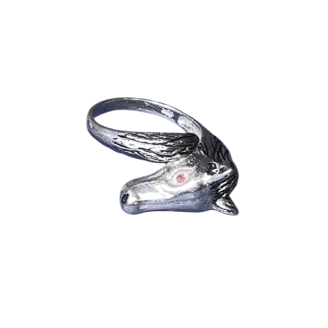 vintage silver " horse " ring