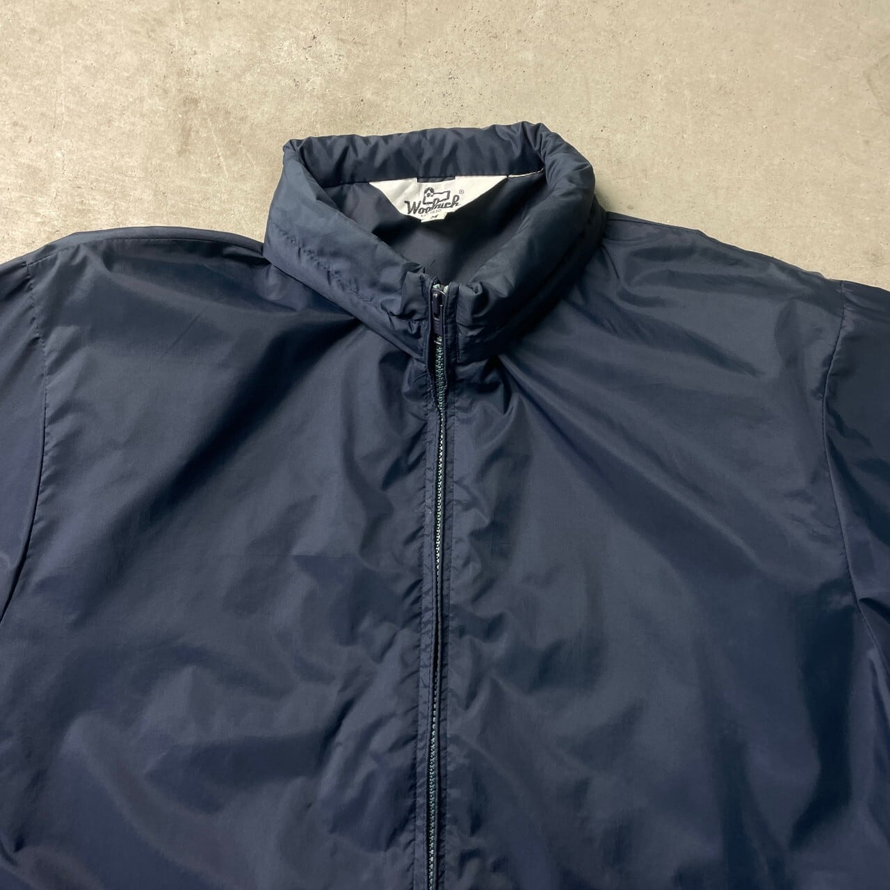 Woolrich ウールリッチ ナイロンジャケット ネイビー 企業ロゴ M 