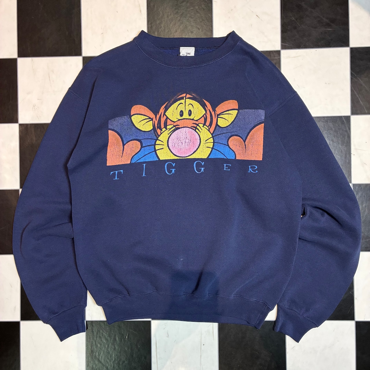 90s Disney Winnie the Pooh TIGGER スウェット ネイビー ティガー