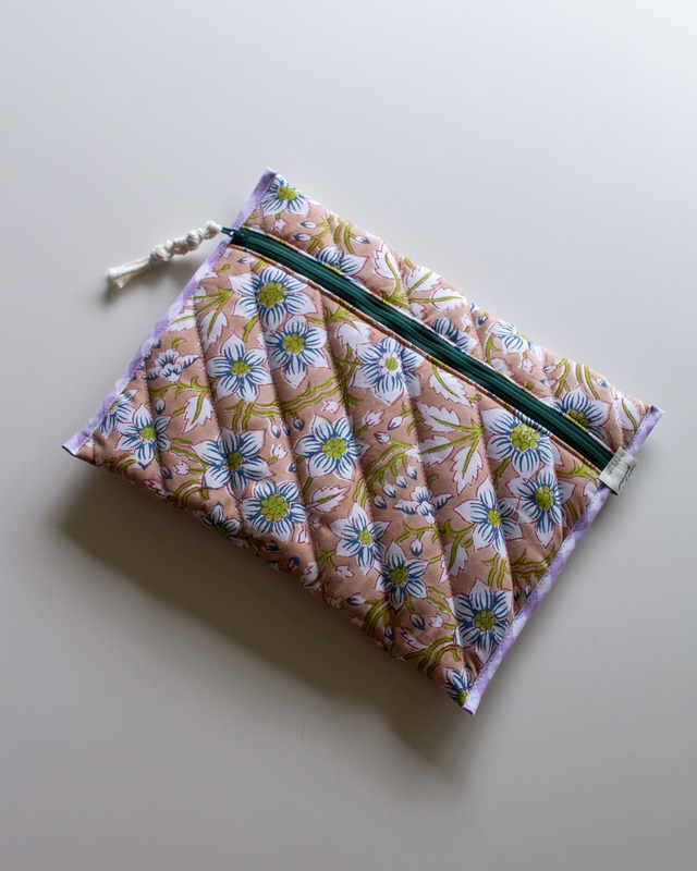 Block quilt Tablet Sleeve.　<Afterglow>