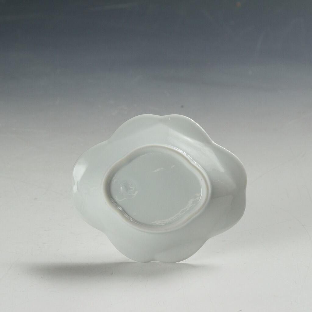 お買い得食器 泰山白磁 七宝縁 菱形小皿 1客 未使用高級和食器 和食器