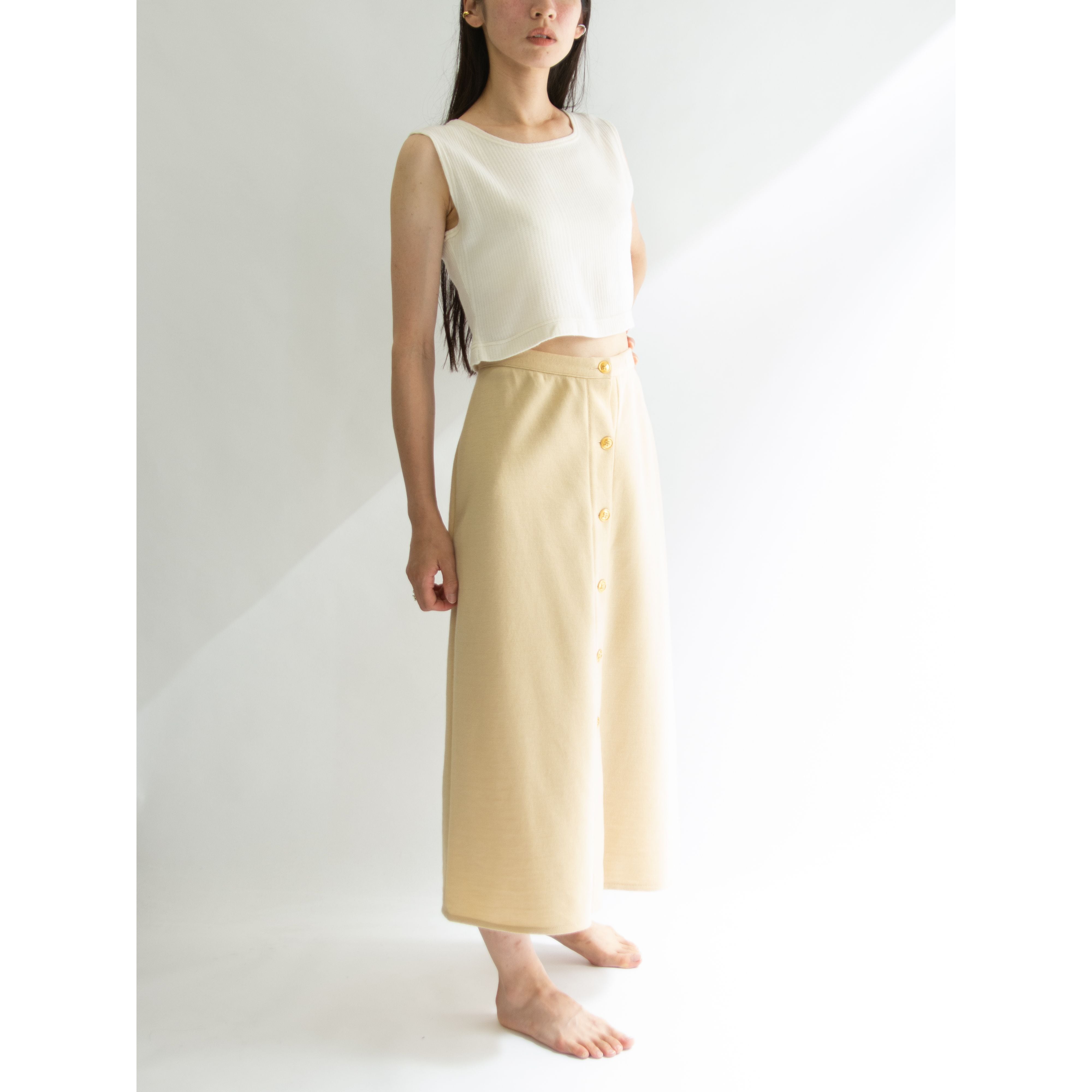 【SONIA RYKIEL】Made in France 100% Wool Jersey Skirt（ソニアリキエル フランス製 ウールジャージスカート）