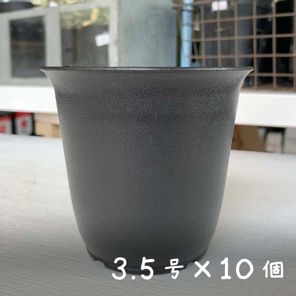 【10個セット】プラスチック鉢 Bo 3.5号 (ブラック/黒) Botanique(ボタニーク)