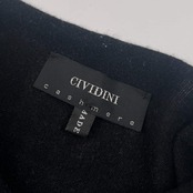 イタリア製 カシミヤ100% CIVIDINI チヴィディーニ ストライプ風 デザイン ニット カーディガン 40/レディース
