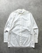 S'YTE（Yohji Yamamoto）Fry-Front No-Collar White Shirt