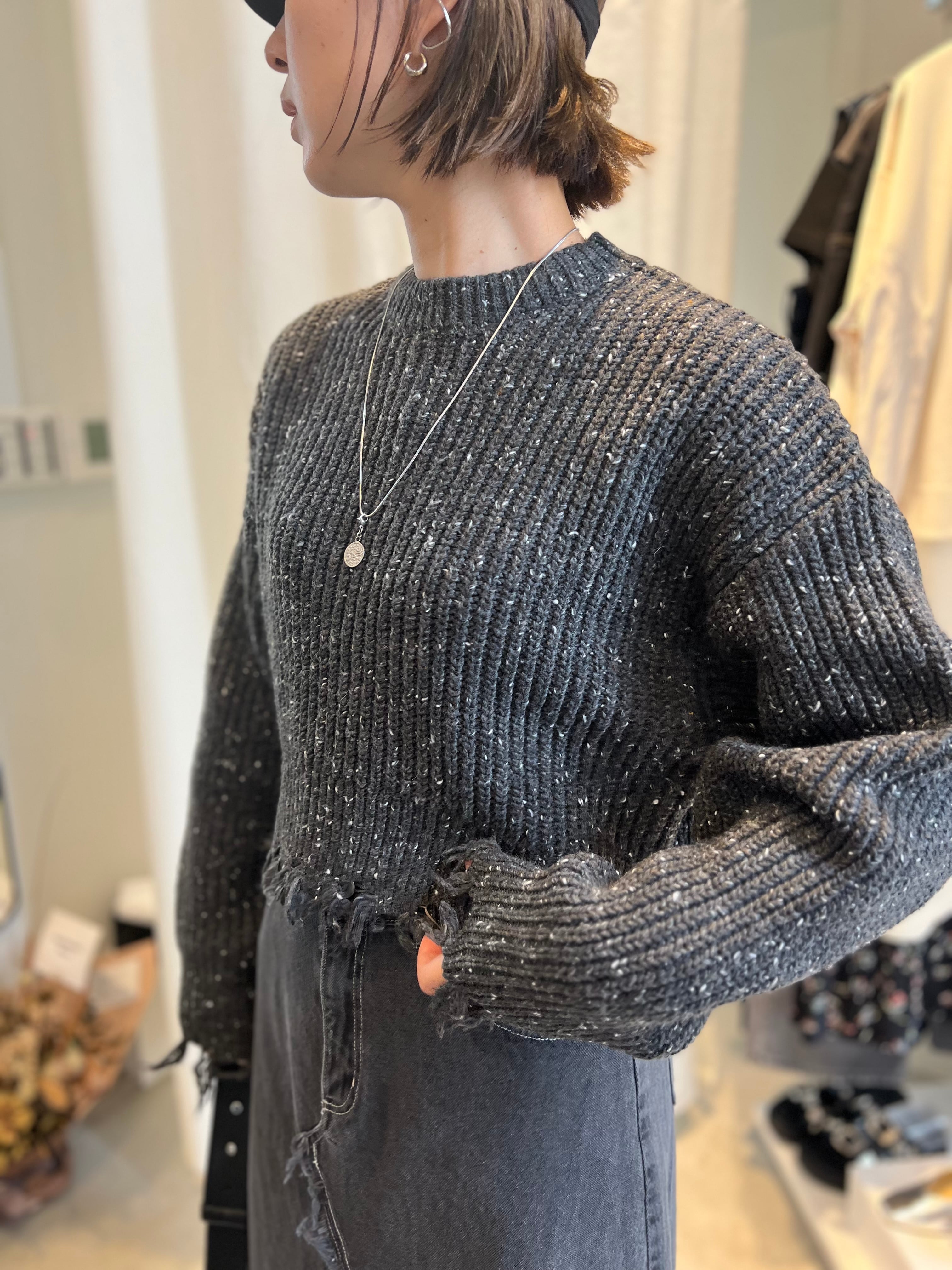 【cafune】ネップダメージニットプルオーバー 535984