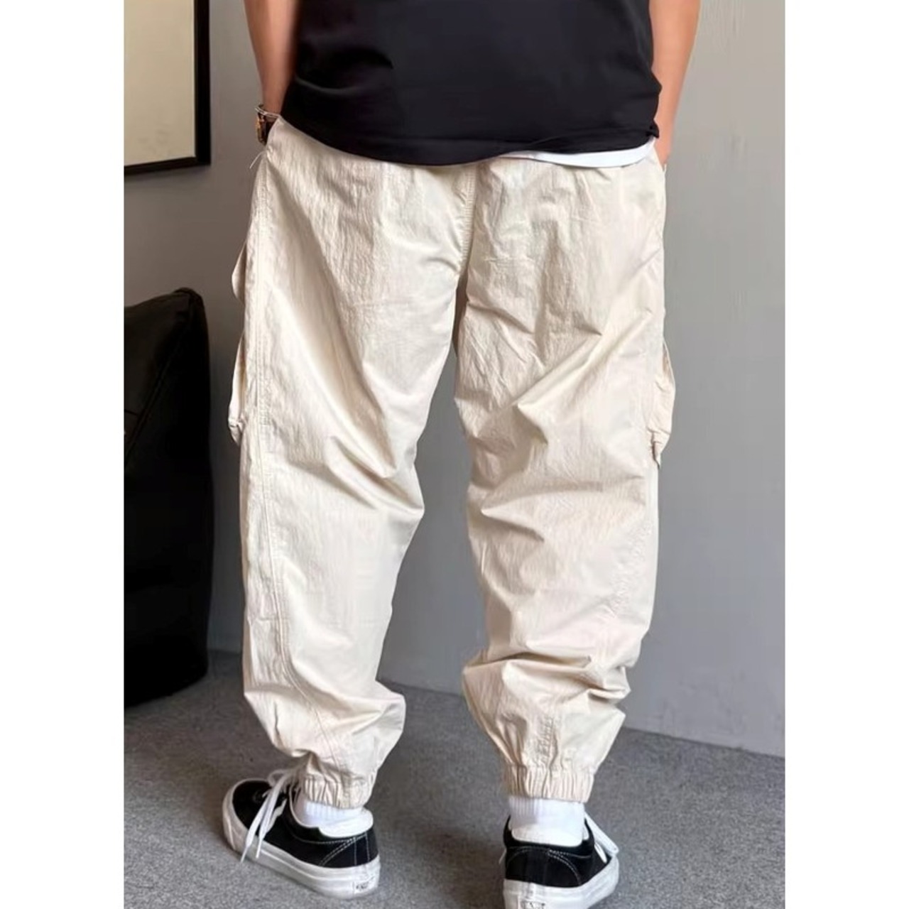 Side Pocket Cropped Wide Cargo Pants ◇4color H0851
