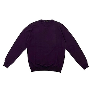 LORENZONI(ロレンツォーニ) Washable Wool Crewneck Sweater/BORDEAUX