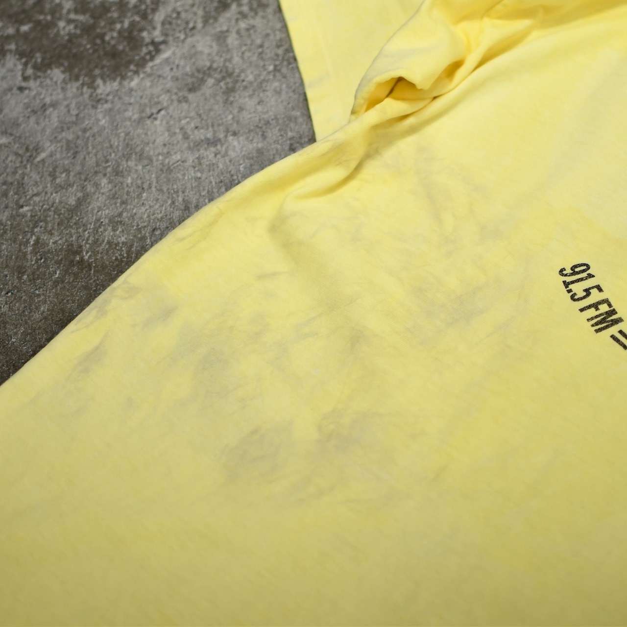90's KKUP fm Einstein print tee over dye