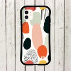 受注生産 iPhoneケース 大きな有機形のレトロポップ柄｜レトロポップ PABS098B